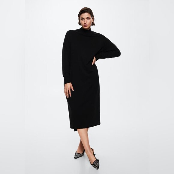 Mango Dresses & Skirts - Mango [8] Perkins Dress Black NWT